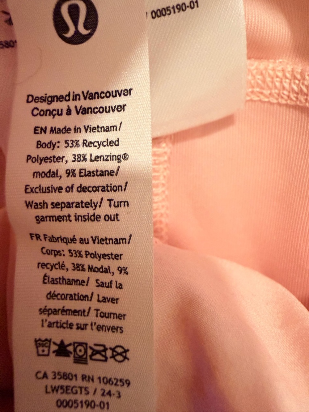 lululemon athletica Light Pink Lounge Pants with Logo Tag - Picture 6 of 7
